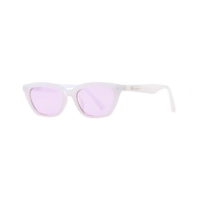 Fashion Jelly White And Purple Tablets Pc Cat Eye Sunglasses