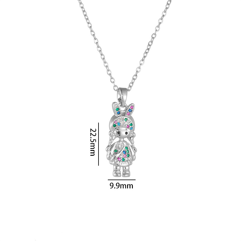 Fashion 6# Copper Diamond Necklace For Girls