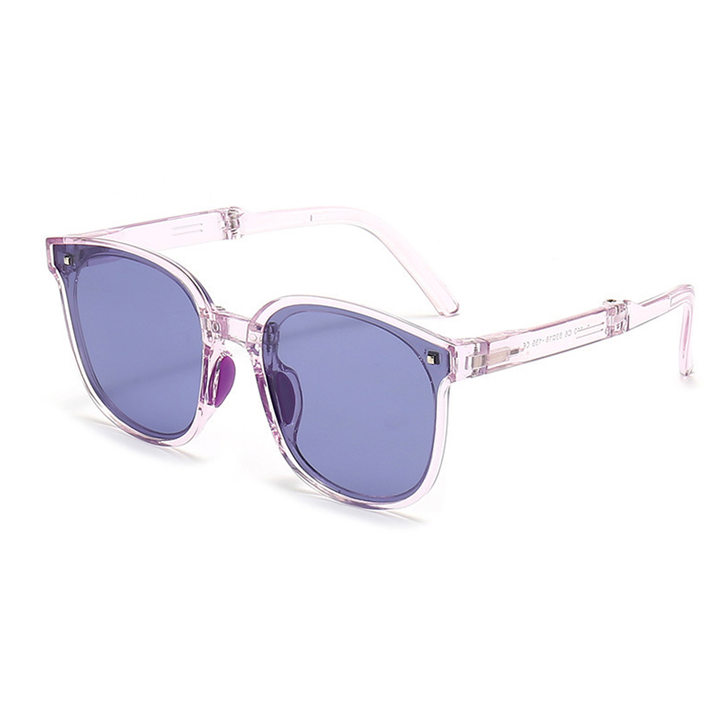 Fashion Translucent Purple Frame Tac Large Frame Children's Sunglasses