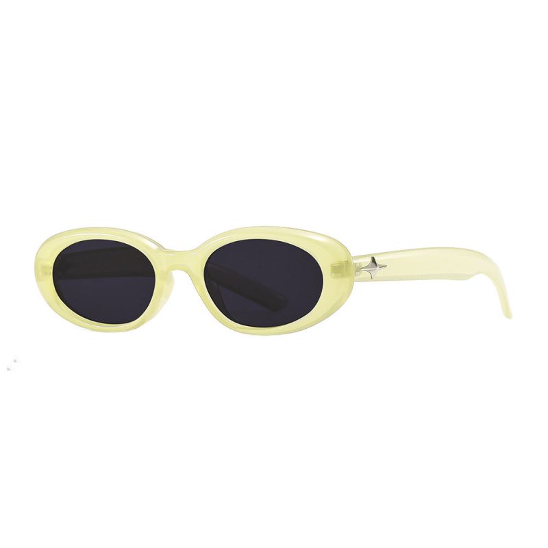 Fashion Jade Lime Flakes (polarizer) Pc Oval Sunglasses