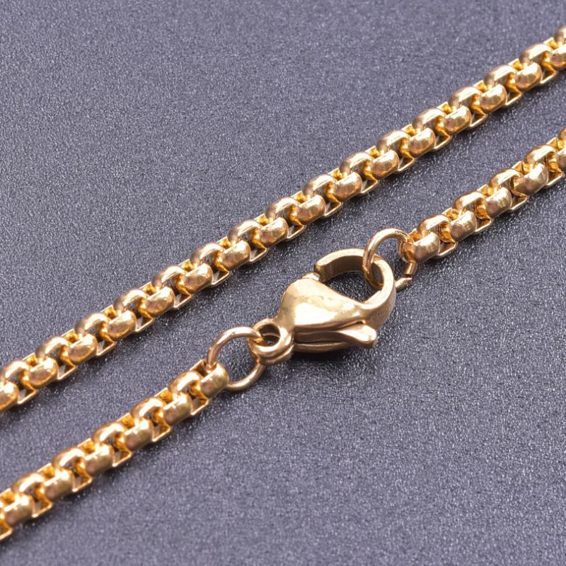 Fashion 【gold】90cm Titanium Steel Geometric Chain Men's Chain