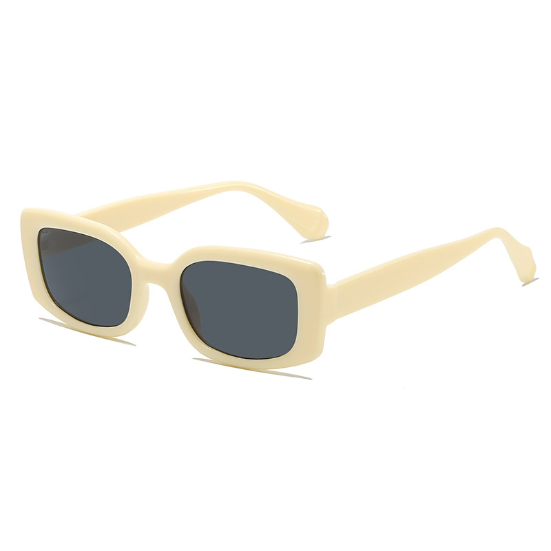 Fashion Off-white Frame Gray Piece Square Small Frame Sunglasses