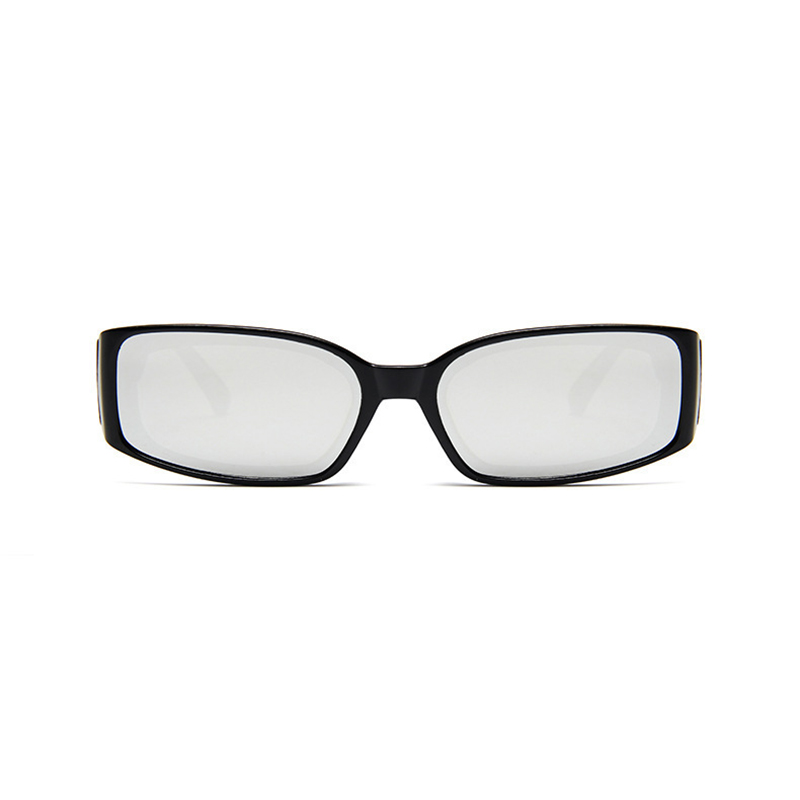 Fashion Bright Black And White Mercury Pc Small Frame Sunglasses