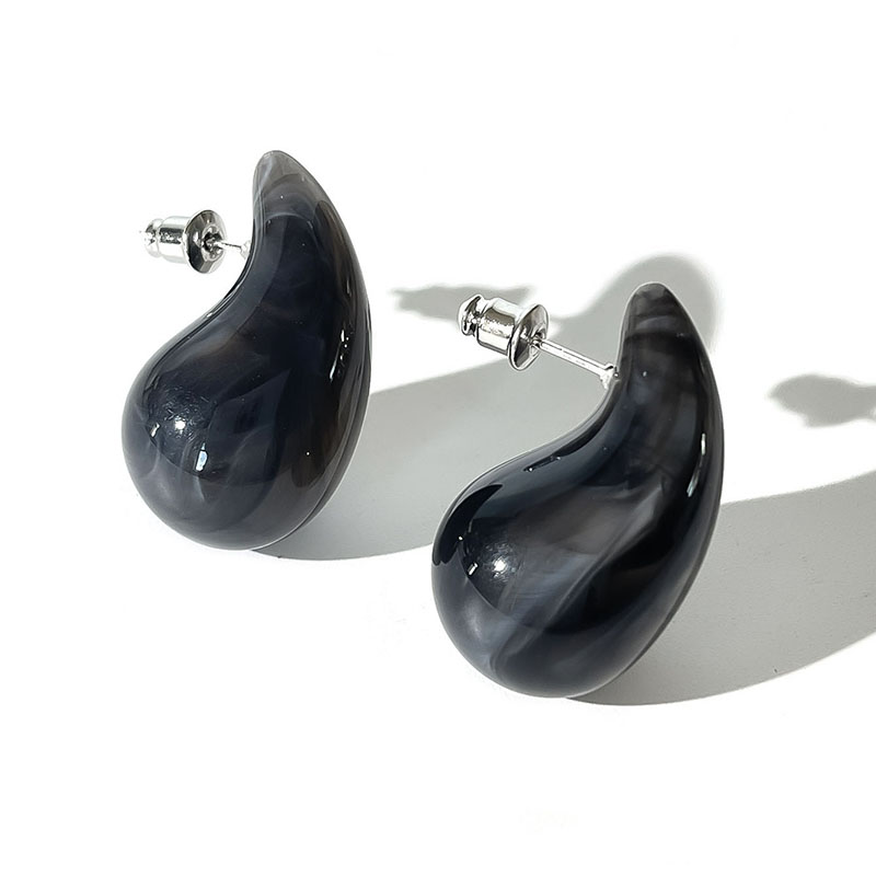 Fashion Grey Acrylic Water Drop Earrings