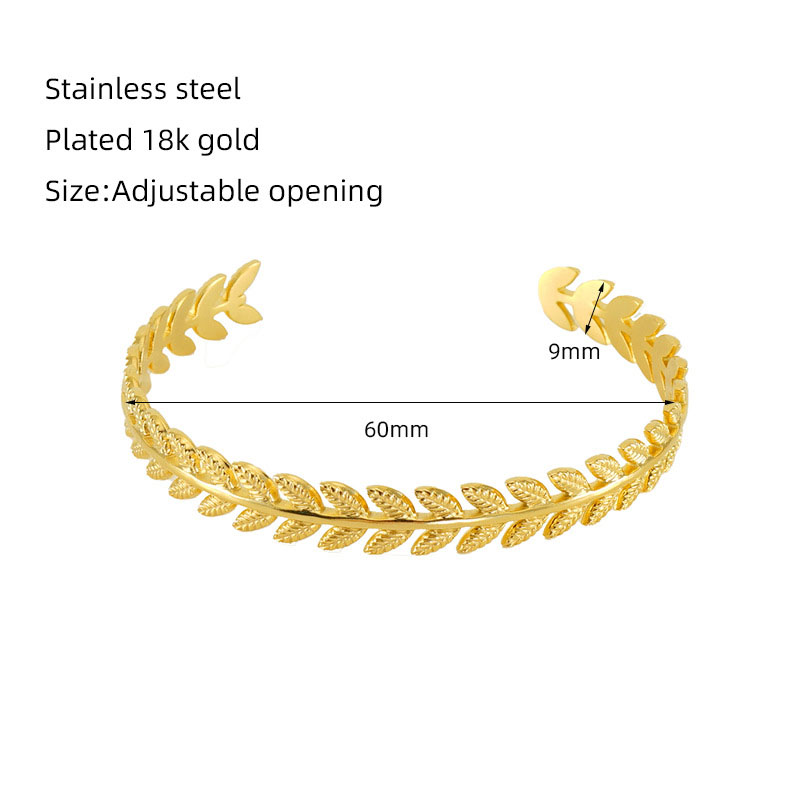 Fashion 8# Stainless Steel Irregular Texture Open Bracelet