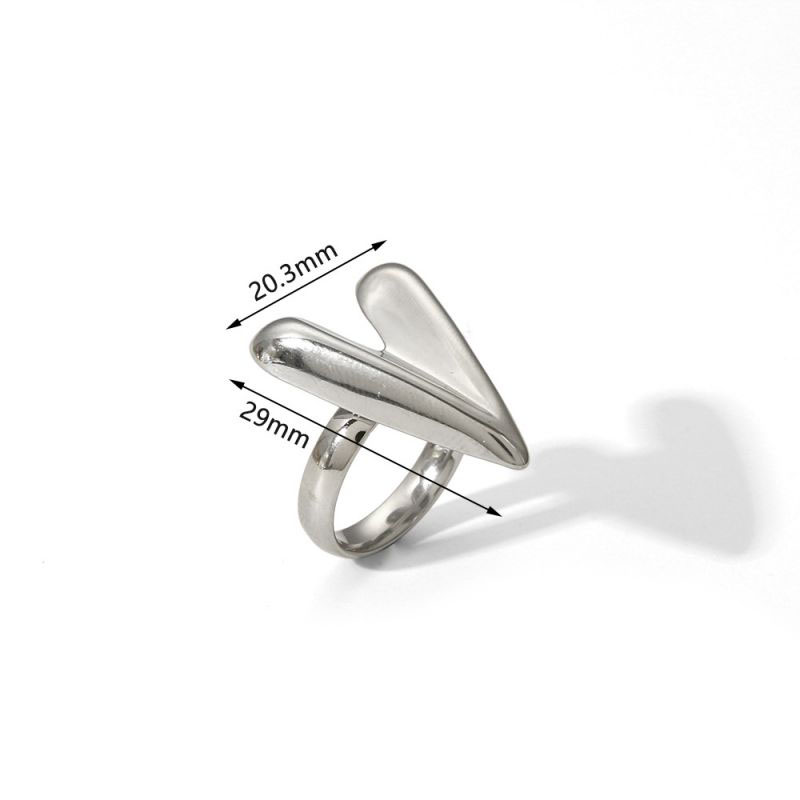 Fashion Silver Ring Stainless Steel Love Ring