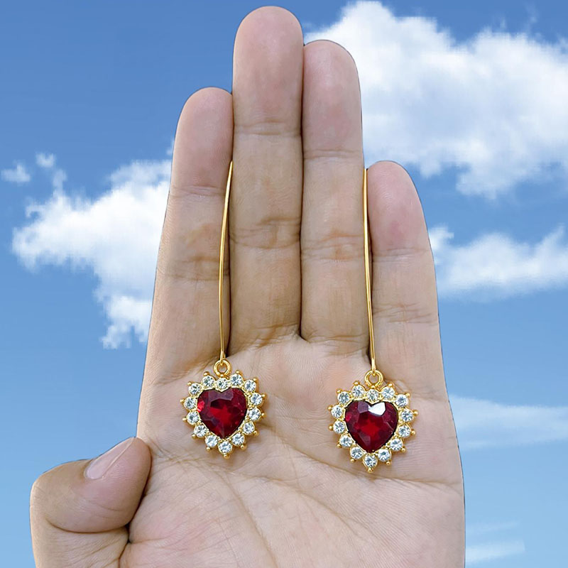 Fashion Style-7 Copper Diamond Love Earrings