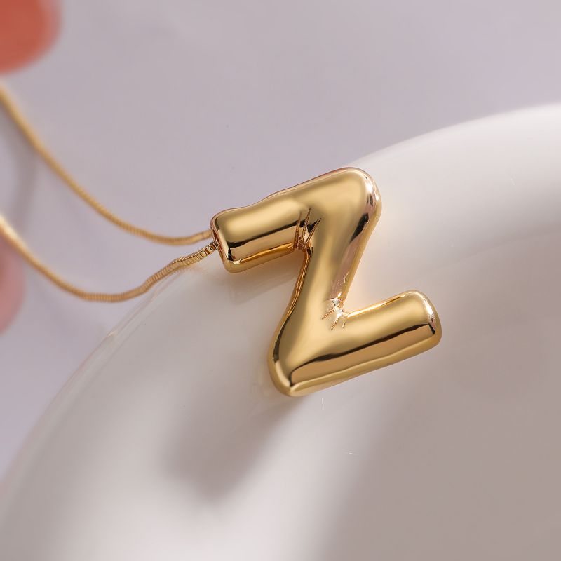 Fashion Z Copper 26 Letter Necklace