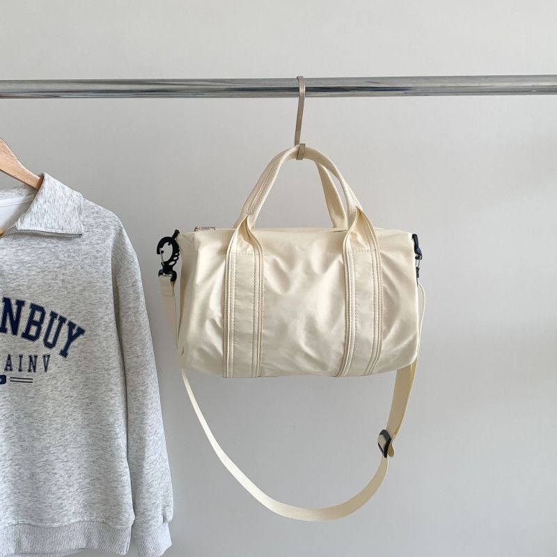 Fashion White Nylon Large Capacity Crossbody Bag