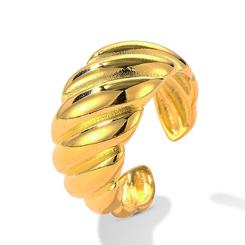 Fashion Gold Color Metal Twill Ring