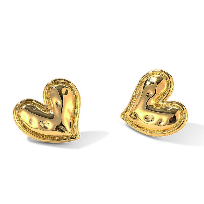 Fashion Gold Color Gold-plated Copper Love Earrings