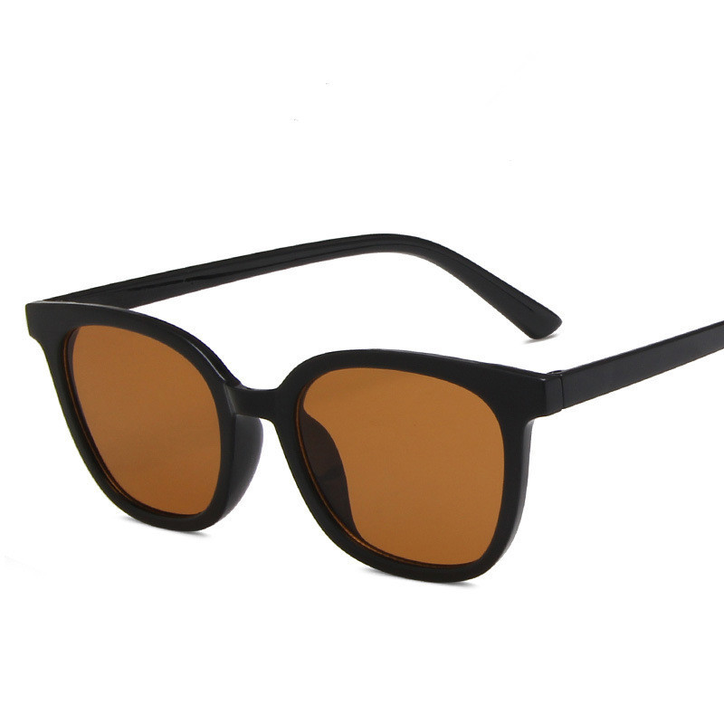 Fashion Black Frame Tea Slices Pc Large Frame Sunglasses