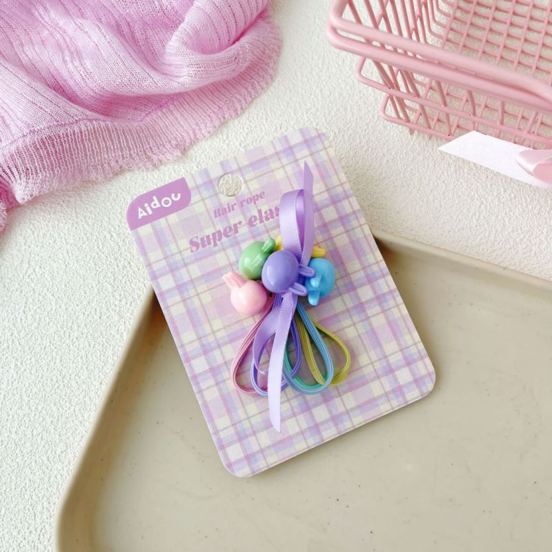 Fashion 10# Purple Bunny Children's Cartoon Purple Bunny Bouquet Hair Rope