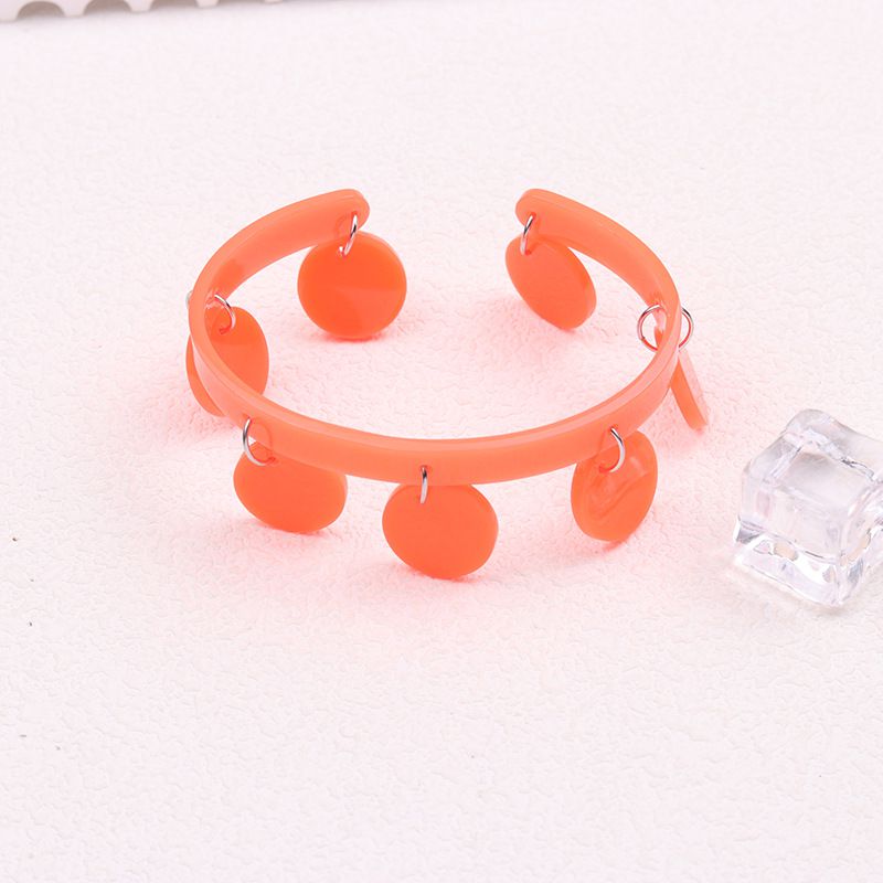 Fashion Orange Acrylic Geometric Open Bracelet