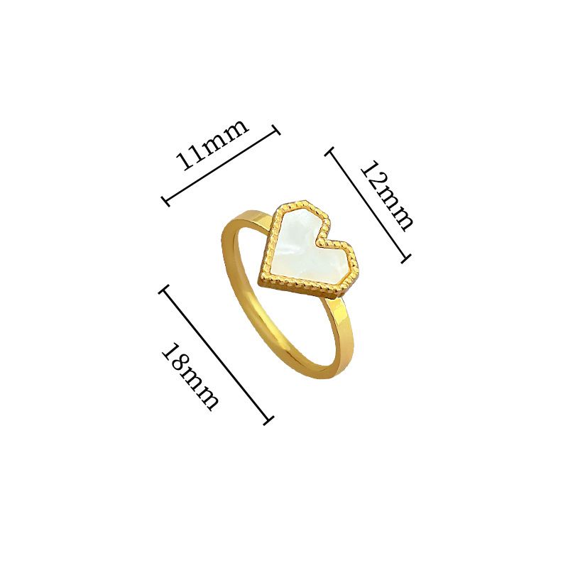 Fashion White Ring [full Body Titanium Steel] Titanium Steel Love Ring