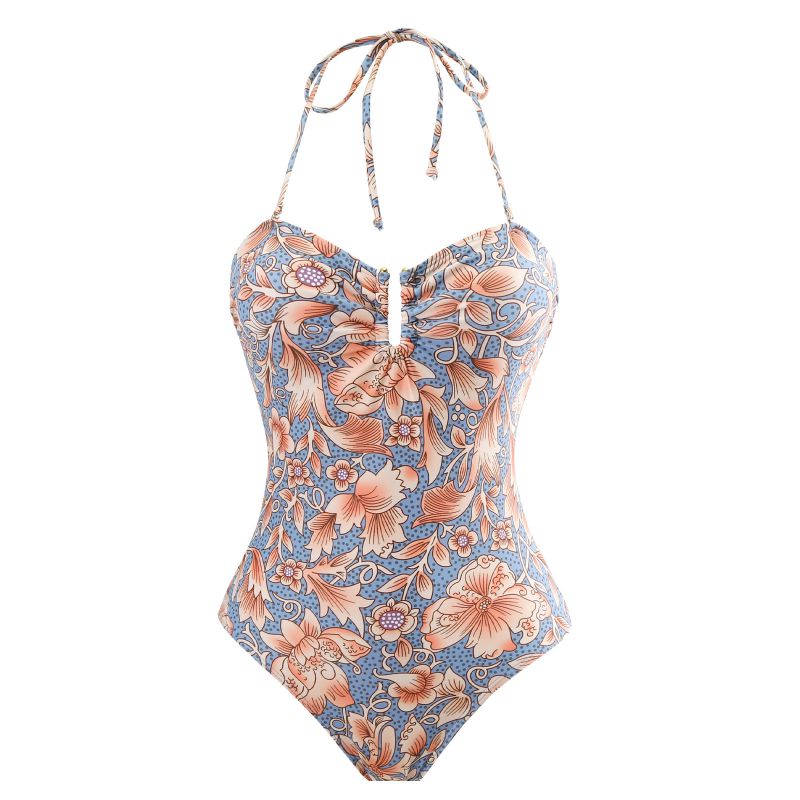 Fashion Colorful Swimsuit Polyester Printed One-piece Swimsuit