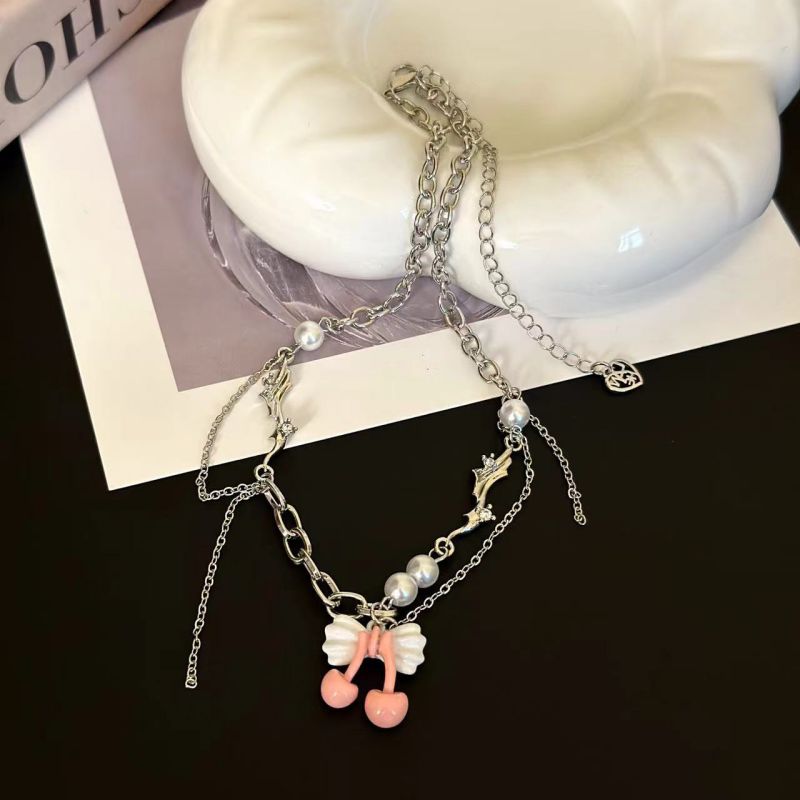 Fashion Section B Alloy Geometric Cherry Necklace