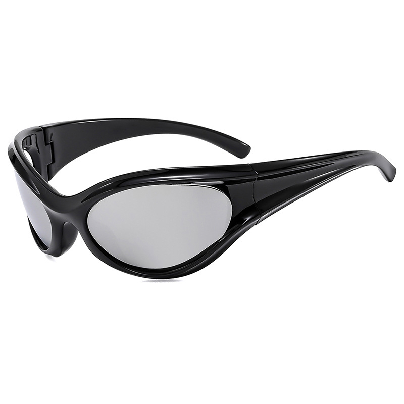 Fashion Black Frame White Mercury Pc Cat Eye Wide Leg Sunglasses