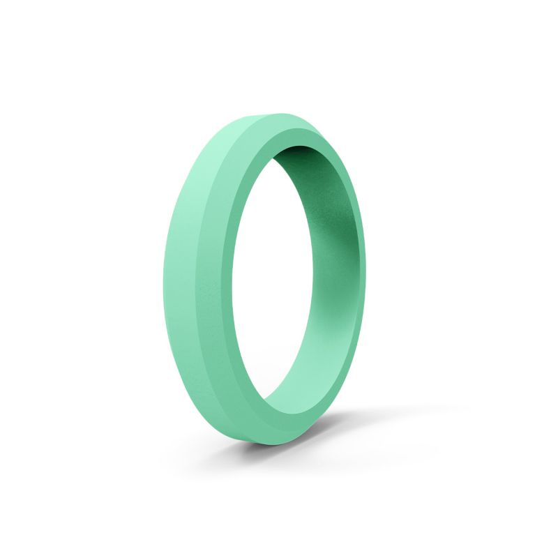 Fashion Mint Green Silicone Round Ring