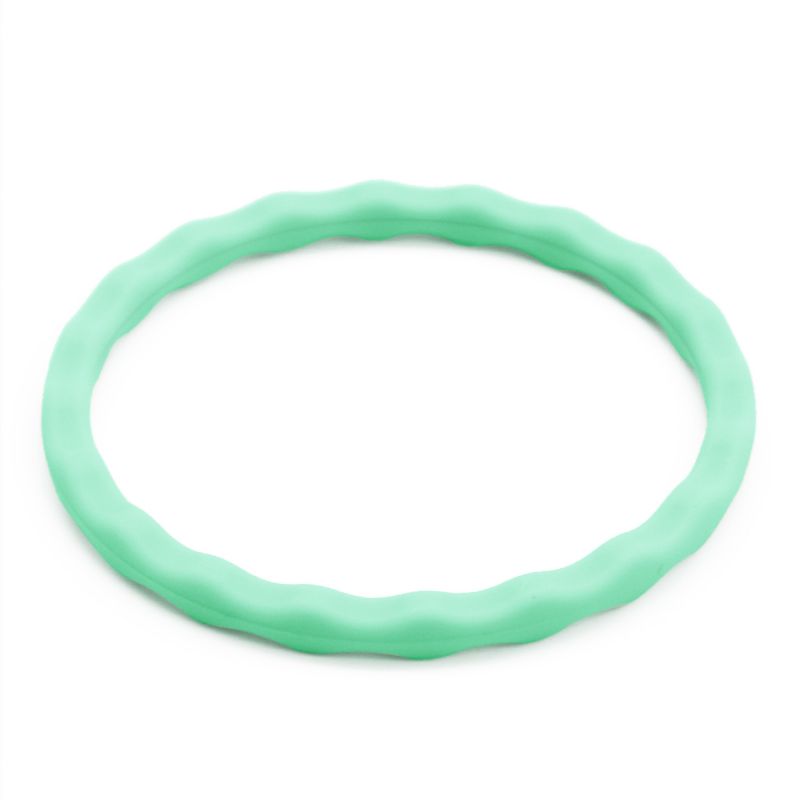 Fashion Mint Green Wave Pattern Silicone Round Bracelet