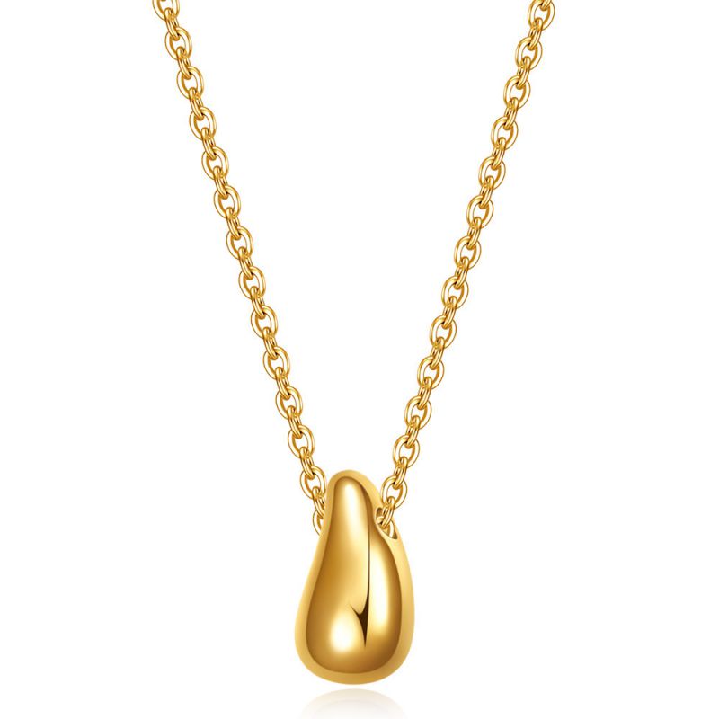 Fashion Gold Stainless Steel Drop Necklace