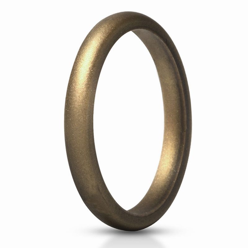 Fashion Copper Silicone Glitter Round Ring