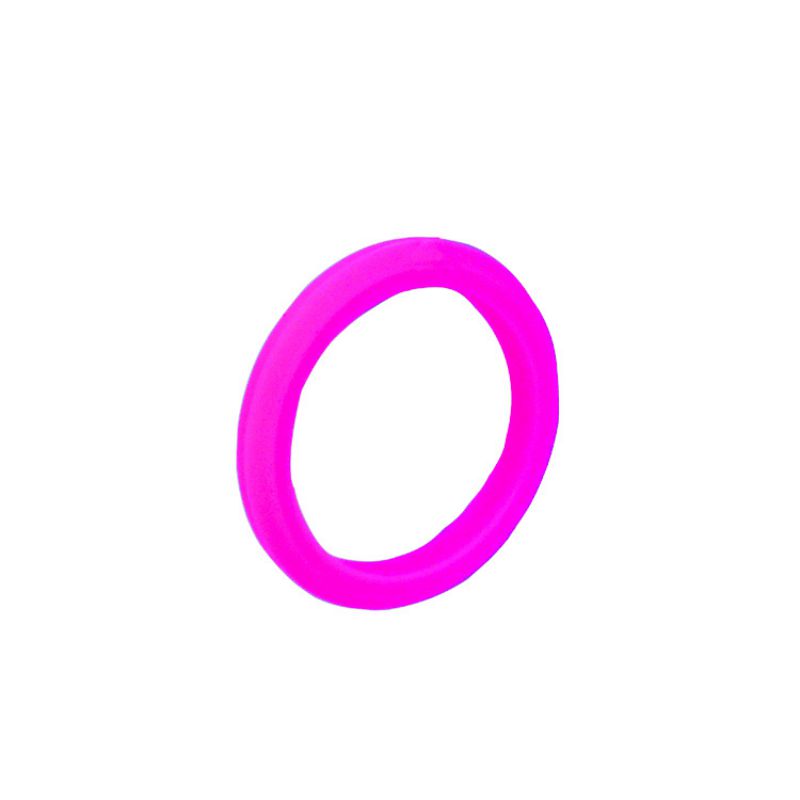 Fashion Hot Pink Silicone Round Ring