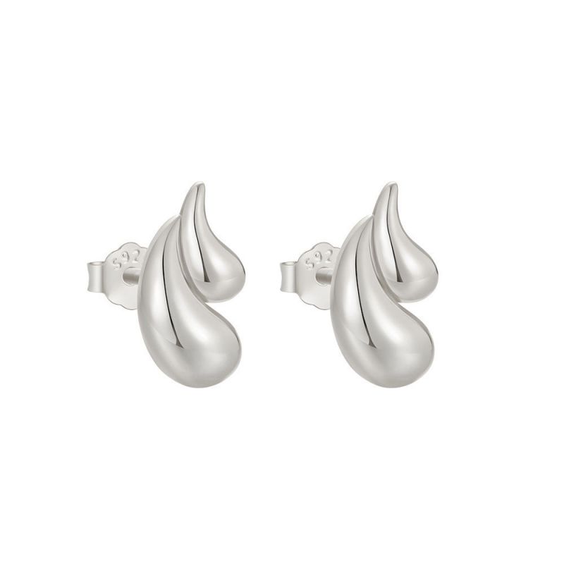 Fashion Platinum #2 Silver Drop Earrings