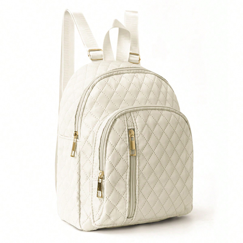 Fashion Mig Polyester Quilted Diamond Large Capacity Backpack