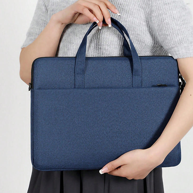 Fashion Blue Polyester Square Laptop Bag