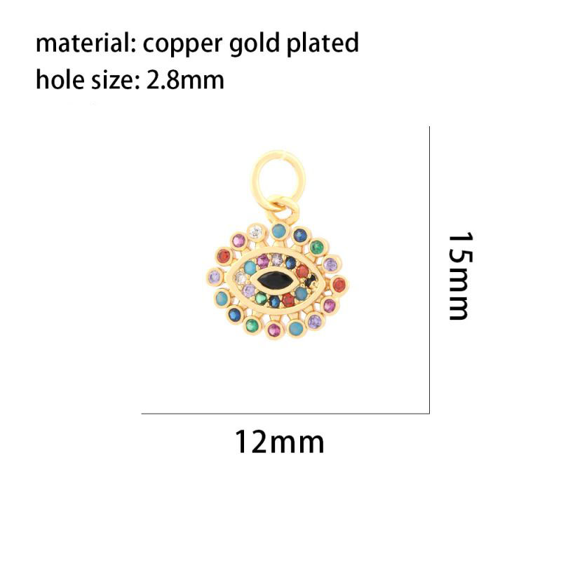 Fashion 11# Gold-plated Copper With Zirconium Eye Pendant