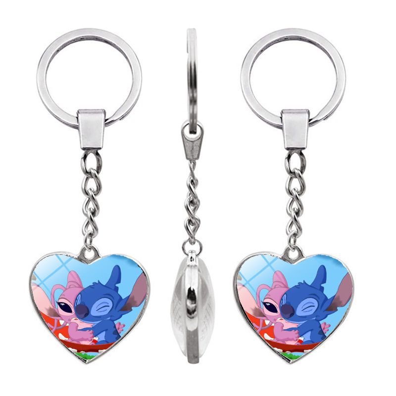 Fashion 8 Alloy Printed Love Double-sided Keychain