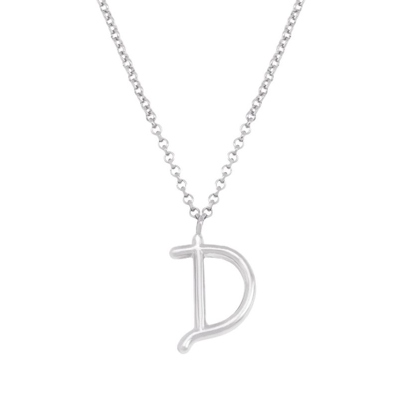 Fashion Silver D Alloy 26 Letters Necklace