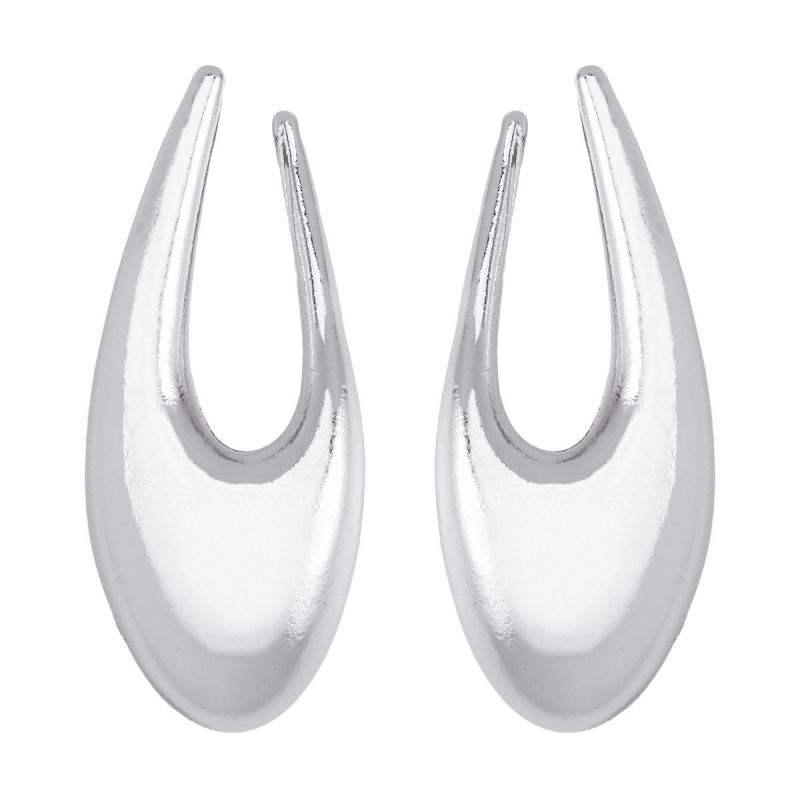 Fashion Silver Metal Geometric Ear Clips