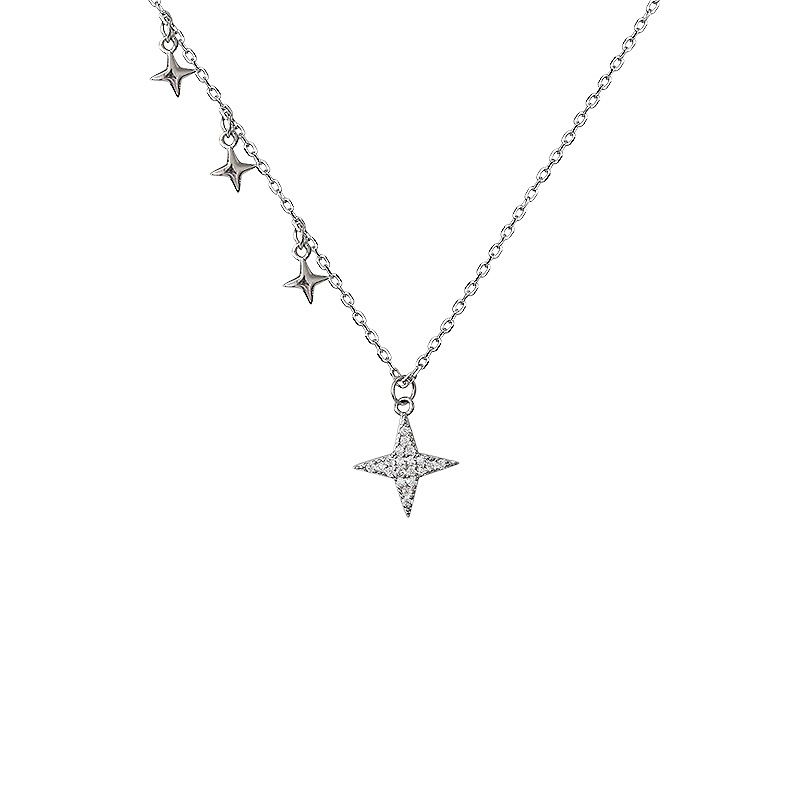 Fashion Meteor Necklace Copper Diamond Star Necklace