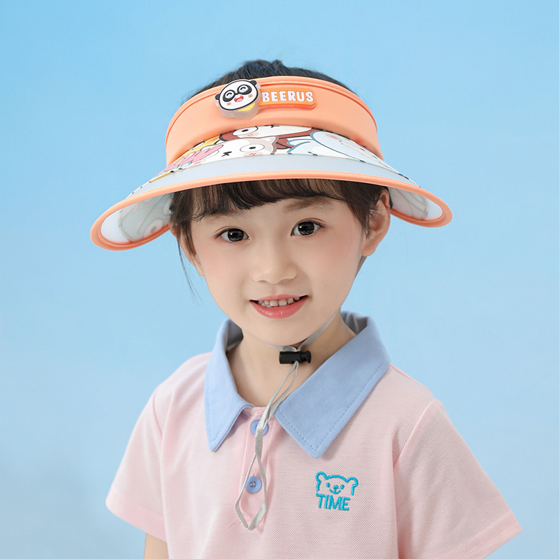 Fashion Light Plate Model-orange Children's Large Brim Hollow Sun Hat
