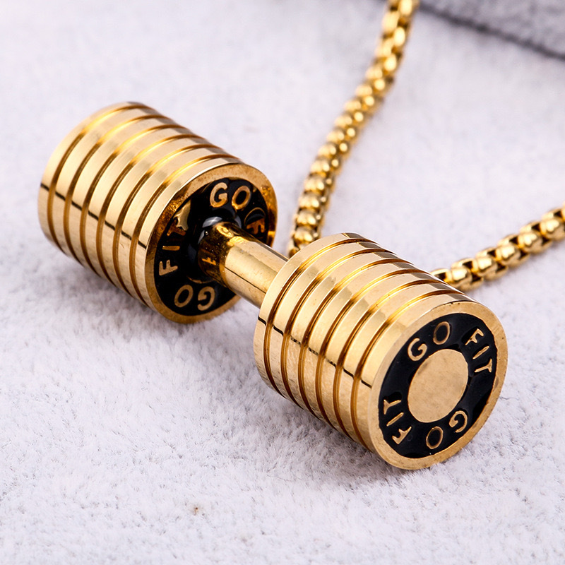 Fashion Gold Pendant With Chain Titanium Steel Geometric Necklace