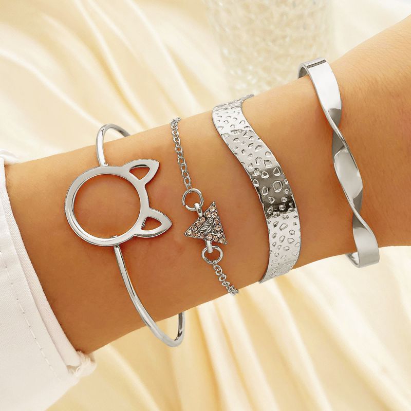 Fashion 9# Alloy Geometric Bracelet Set