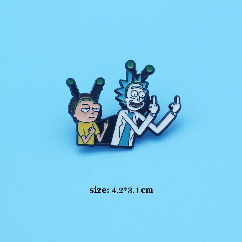 Fashion Rick And Morty Alloy Geometry Doctoral Brooch