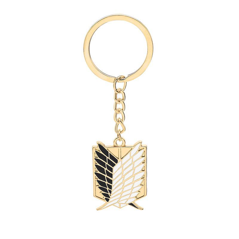 Fashion Wings Of Freedom [keychain-gold And Black] Alloy Geometric Keychain