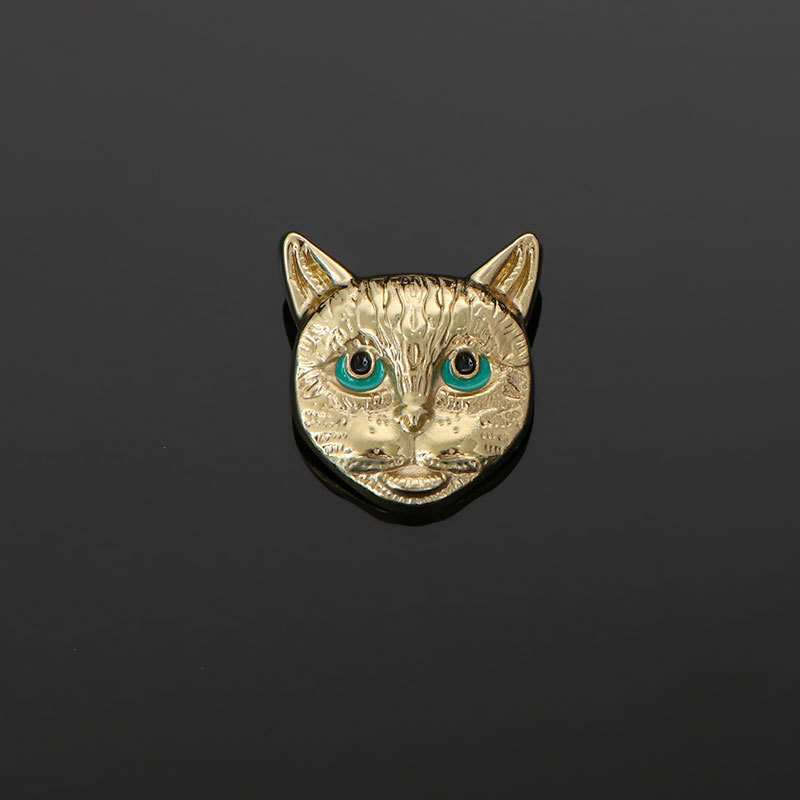 Fashion Cat Metal Geometric Cat Brooch