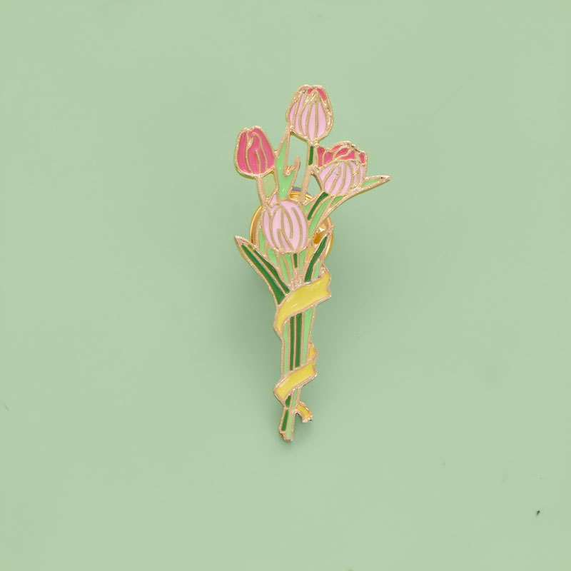 Fashion Flower Branch - Tulip Alloy Flower Brooch