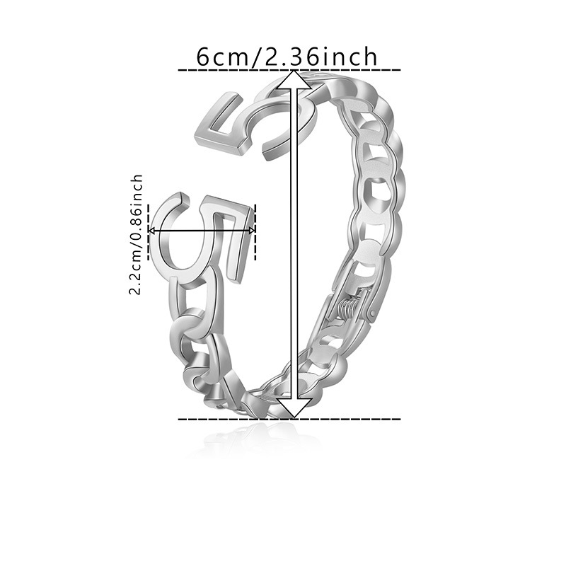 Fashion Silver Alloy Number Bracelet