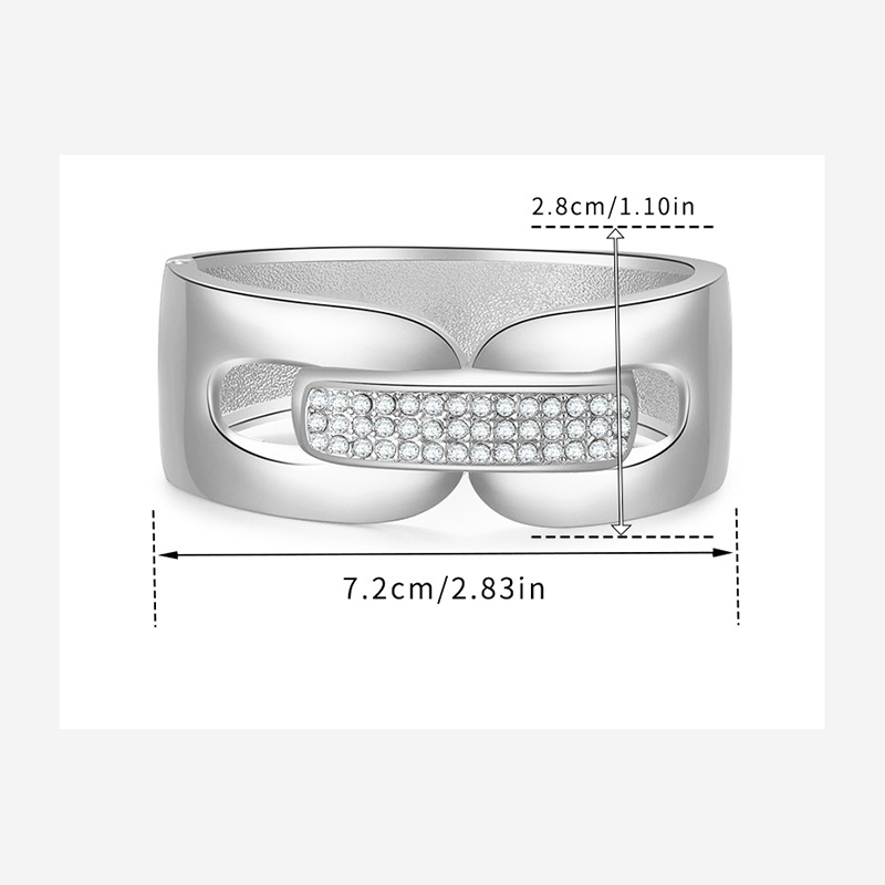 Fashion Silver Metal Diamond Openwork Bracelet