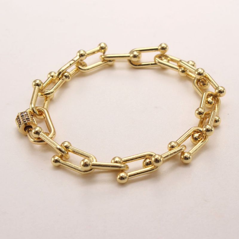 Fashion Bracelet Copper Inlaid Zirconium Geometric Chain Bracelet