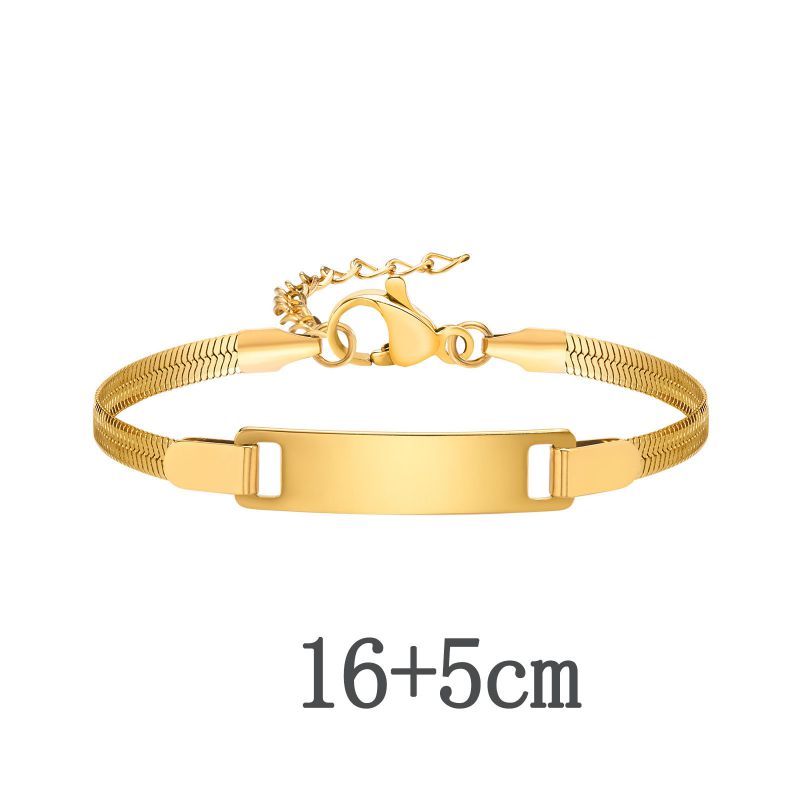 Fashion 16+5cm Stainless Steel Curved Bracelet