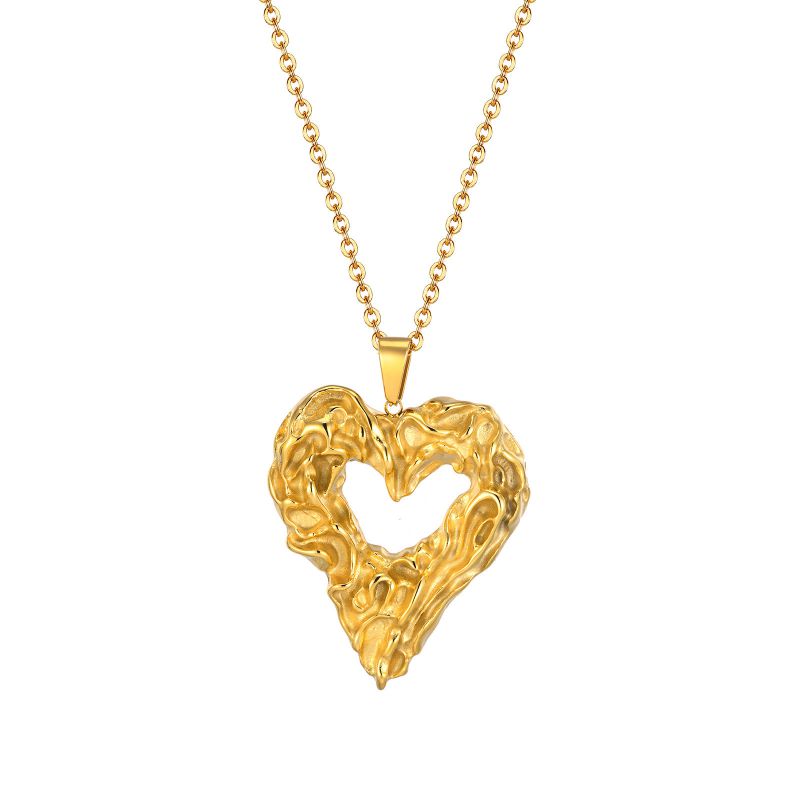 Fashion One Piece Stainless Steel Irregular Heart Necklace