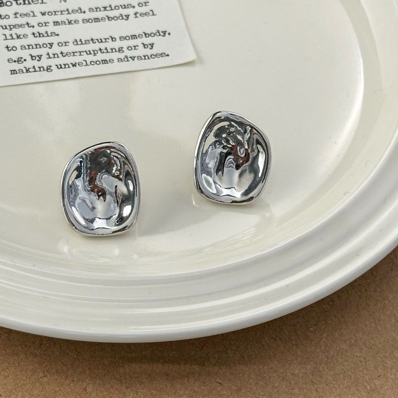 Fashion Silver Copper Geometric Irregular Earrings