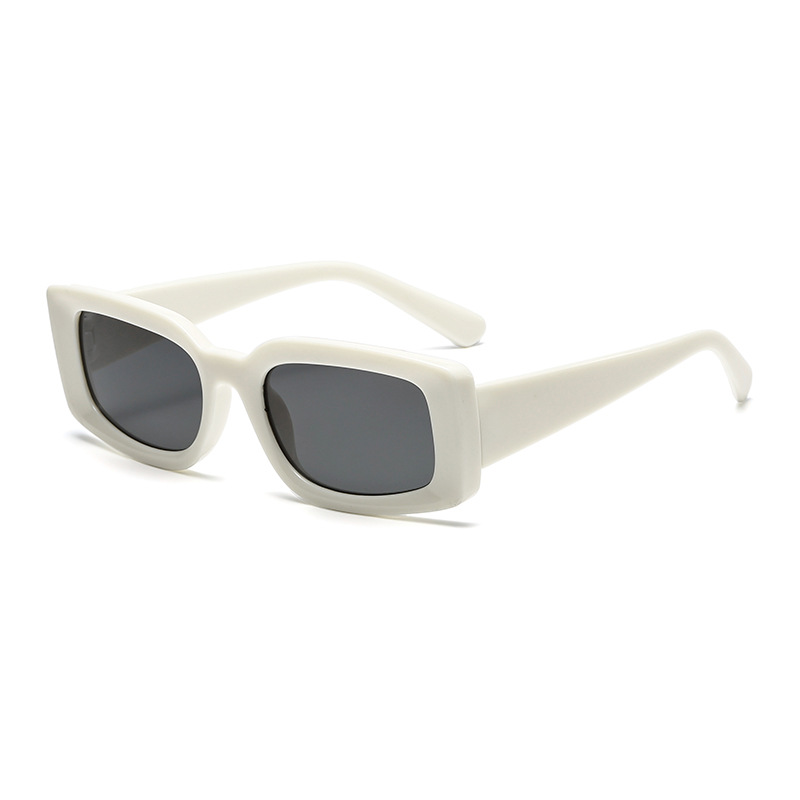 Fashion Off White Small Square Sunglasses