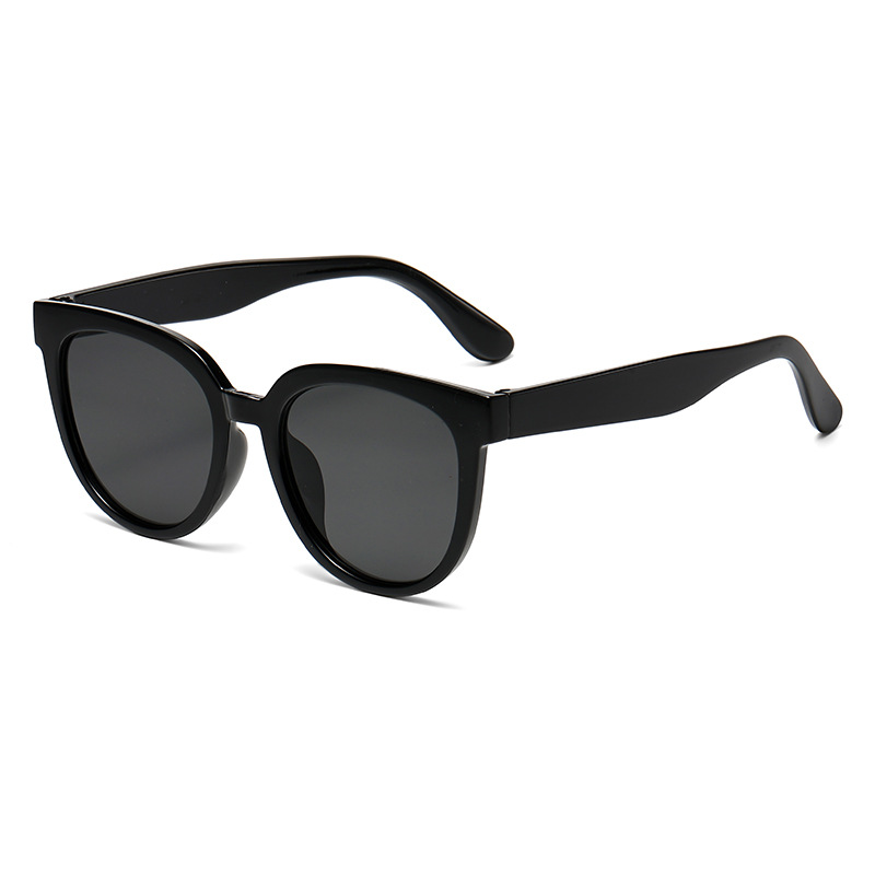 Fashion Black Gray Large Square Frame Sunglasses
